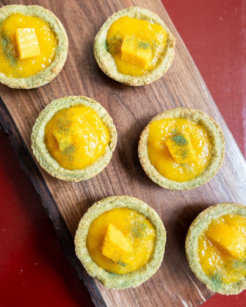 mango moringa tarts
