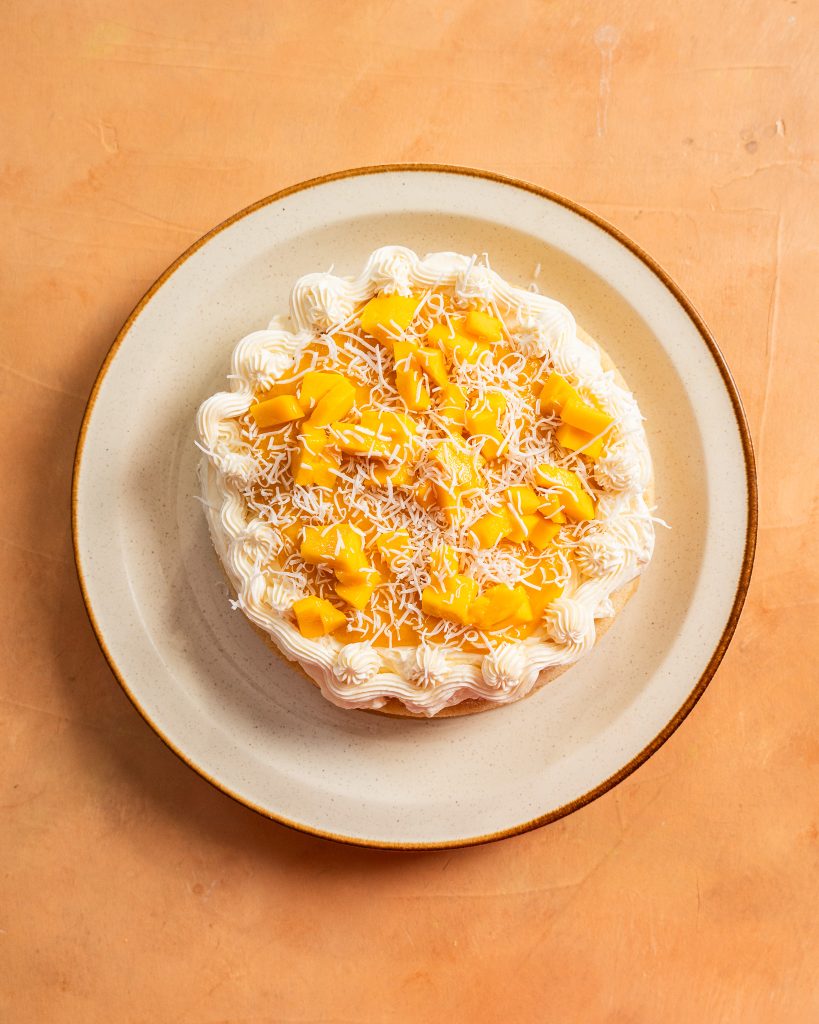 vegan mango cake